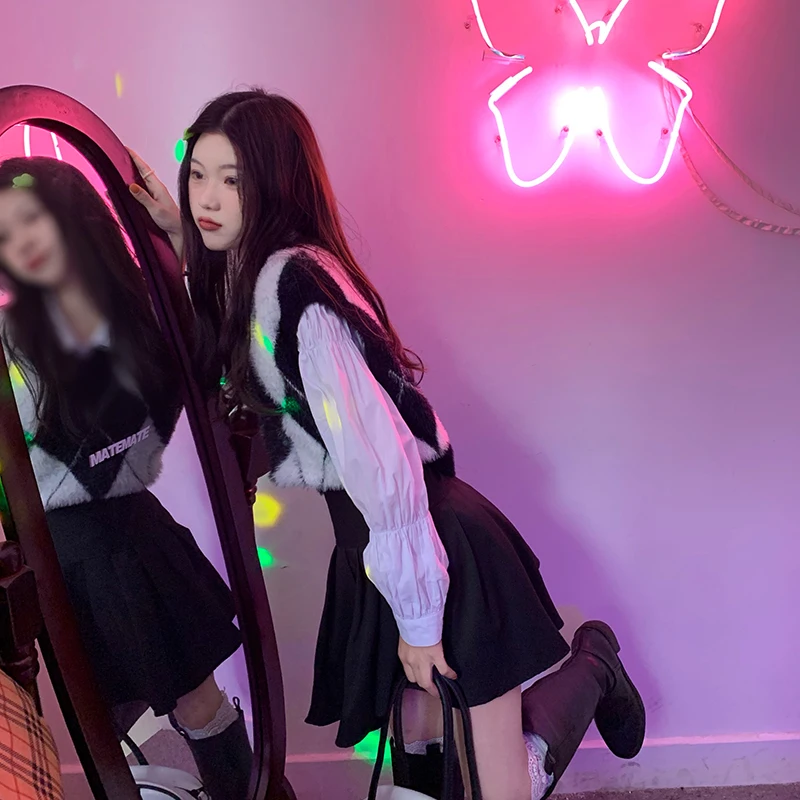 Юбка-мини женская трапециевидная с высокой талией весна-лето 2021 | Женская одежда