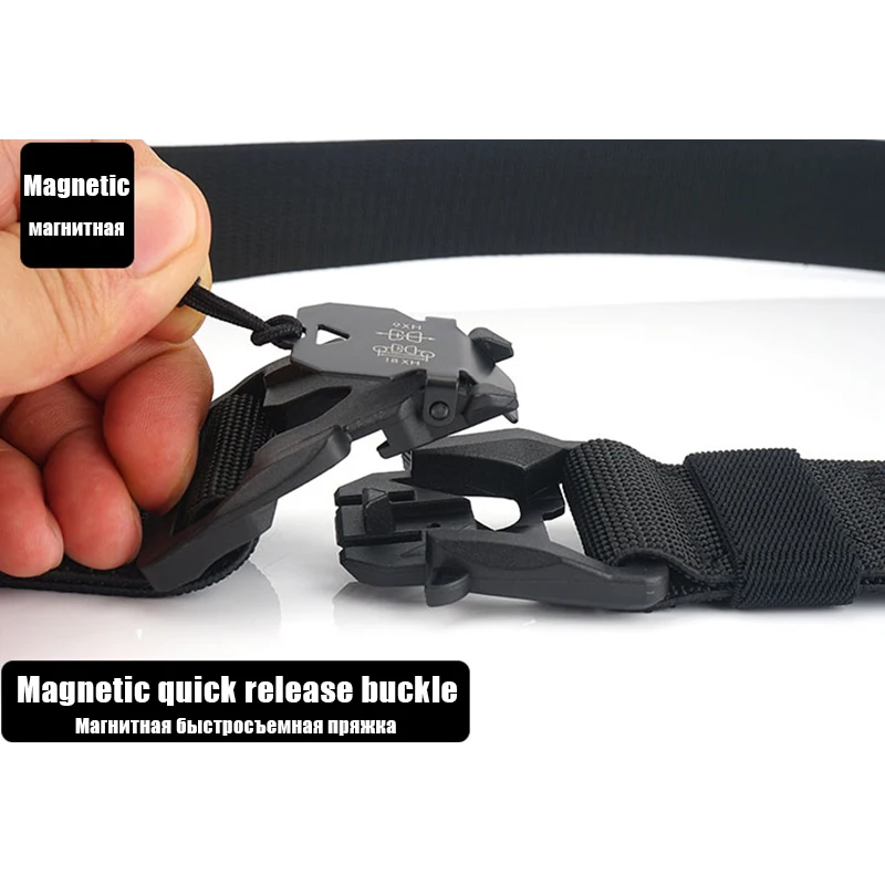 Ремень HSSEE мужской тактический натуральный эластичный прочный пояс из