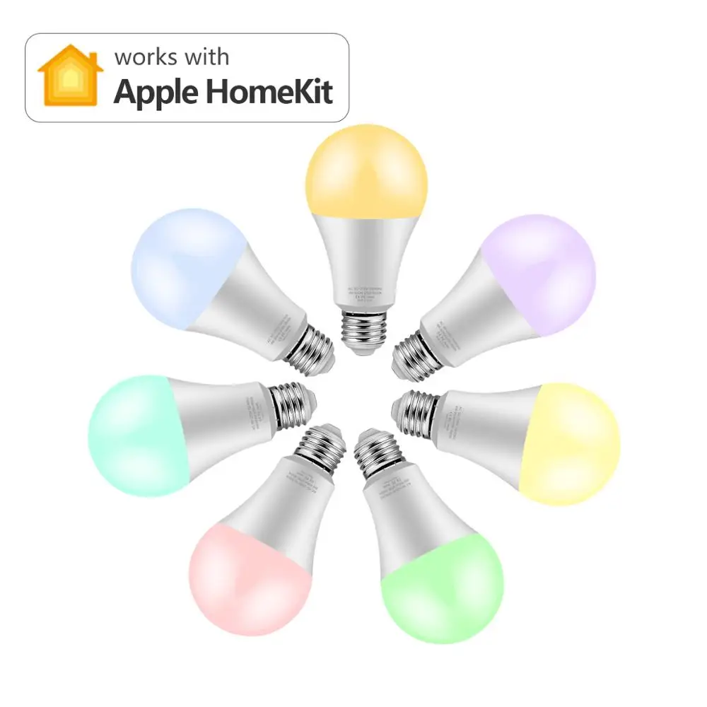 Настольная лампа с голосовым управлением для Apple IOS Homekit App E27 RGB WIFI спальня alexa Siri