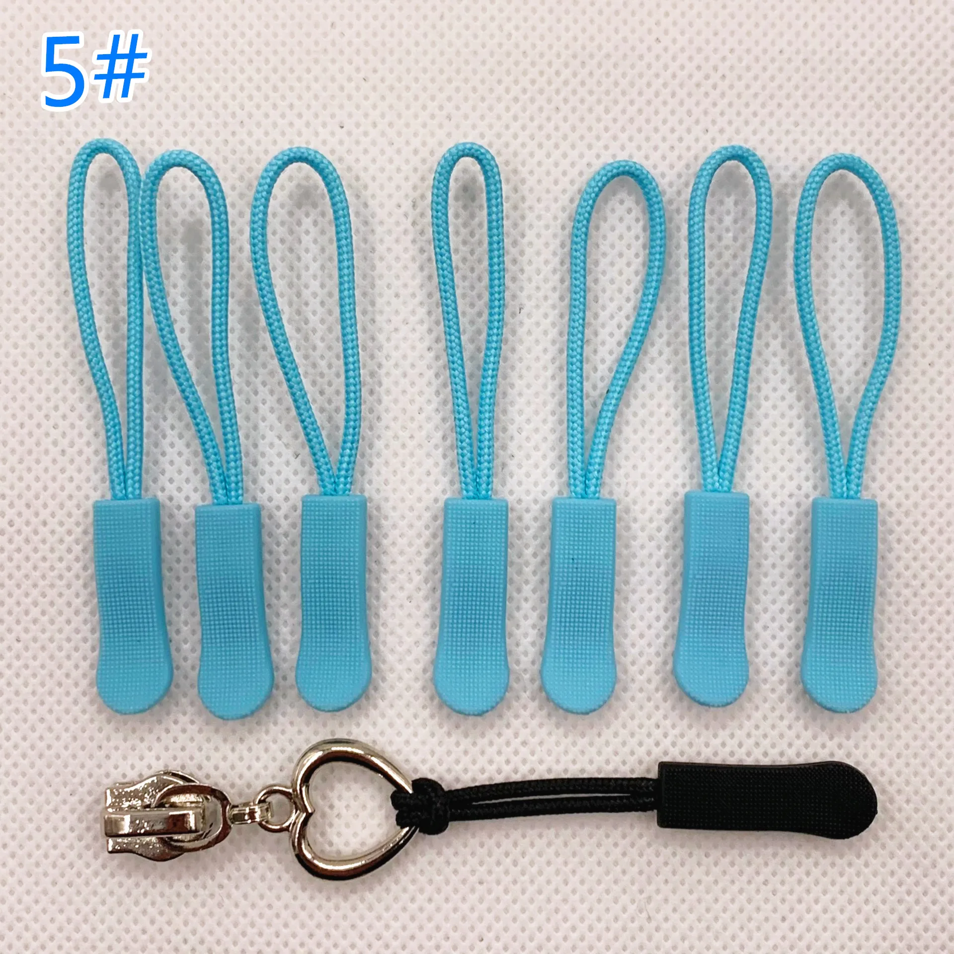 

10Pcs Color Zipper Strong Nylon Rope Anti Slip Belt Rubber Claw Suitable For Any Material Fastener Pull Head