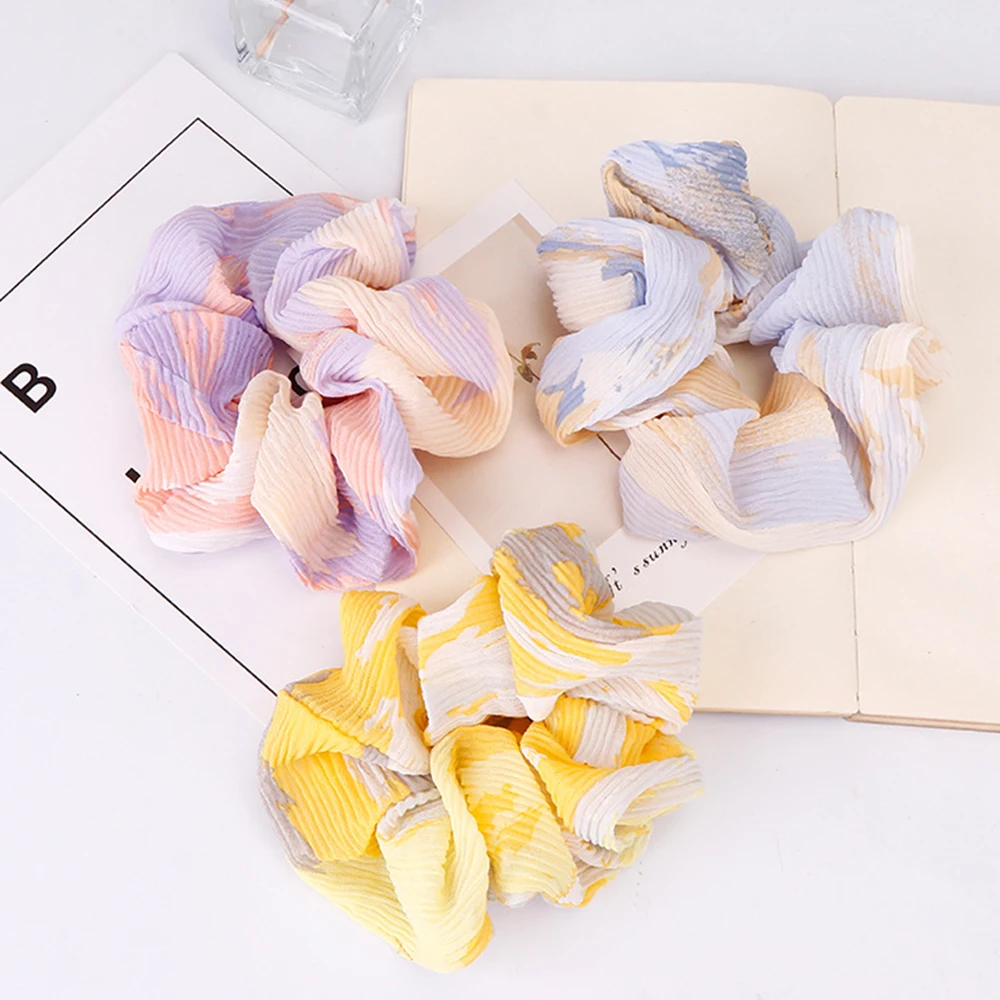 

Women Printed Scrunchie Rubber Bands Ponytail Holder Elastic Hair Bands Korea Hair Ties Fashion Headband Hair Accessoires