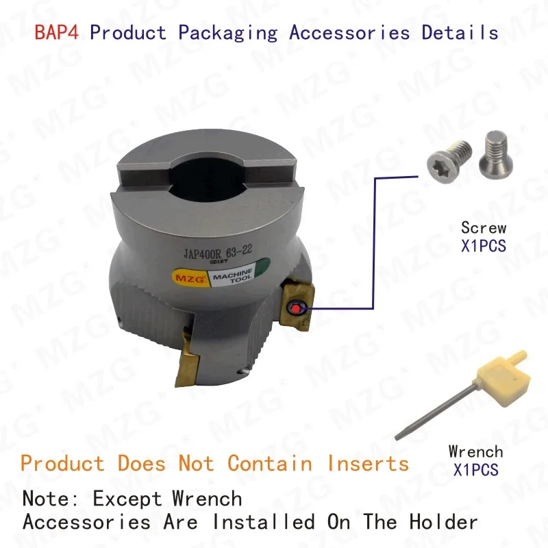 Концевая фреза MOSASK BAP300R BAP400R 40-22-4T с ЧПУ |