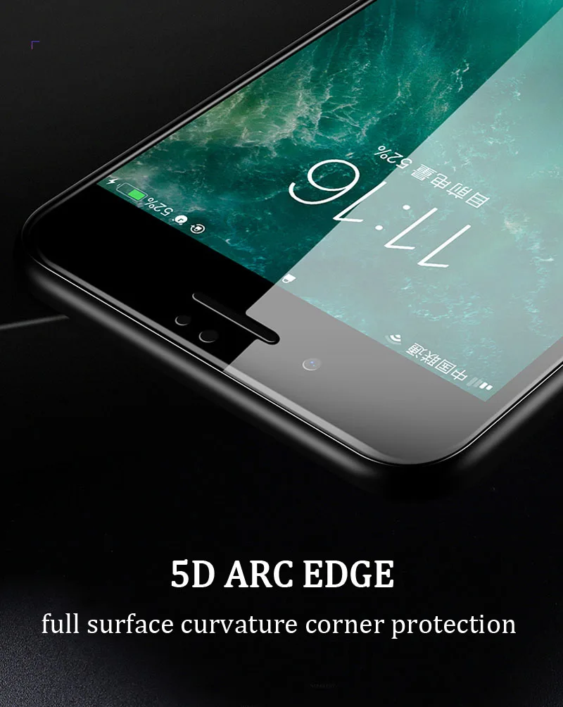 5D закругленные края полное покрытие Защитное стекло для iPhone X 7 8 6 6S Plus закаленное защитное стекло для экрана для iPhone 11 Pro Max XR стекло