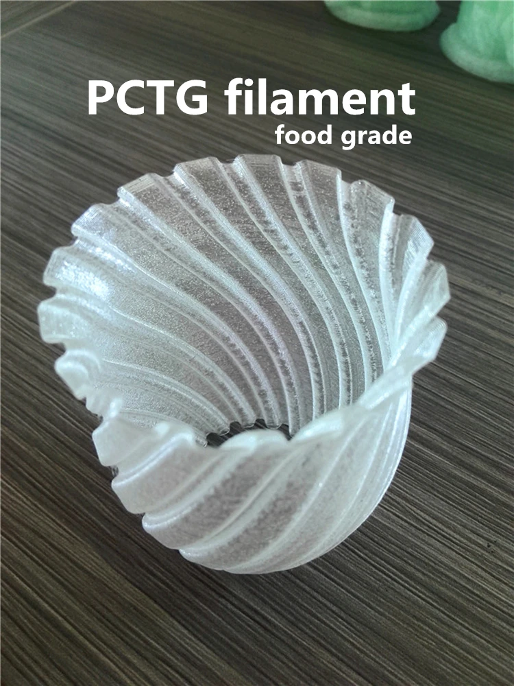 Resistência de Alta Temperatura do Produto Comestível a Dureza Alta e a Resistência o Filamento Pctg 1kg da Impressora Podem Lustrados Melhor 1.75mm 3d uv Ser