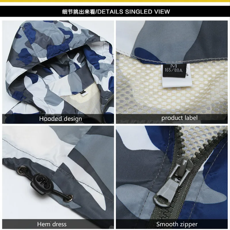 

Spring and Autumn Men's Korean Style Slim Camouflage Jacket Trendy Jacket Men's Clothes