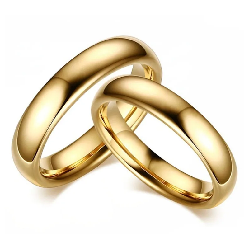 

4 мм, 6 мм, 8 мм, модное золотистое кольцо из нержавеющей стали для влюбленных пар, обручальное кольцо, эффектные ювелирные изделия, рождествен...