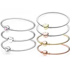 Браслеты из серебра 925 пробы, с застежкой в форме сердца