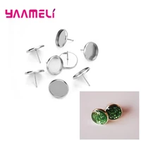 new arrival 50pcslost 925 sterling silver stud earring components pins needles diy ear findings jewelry wholesale price