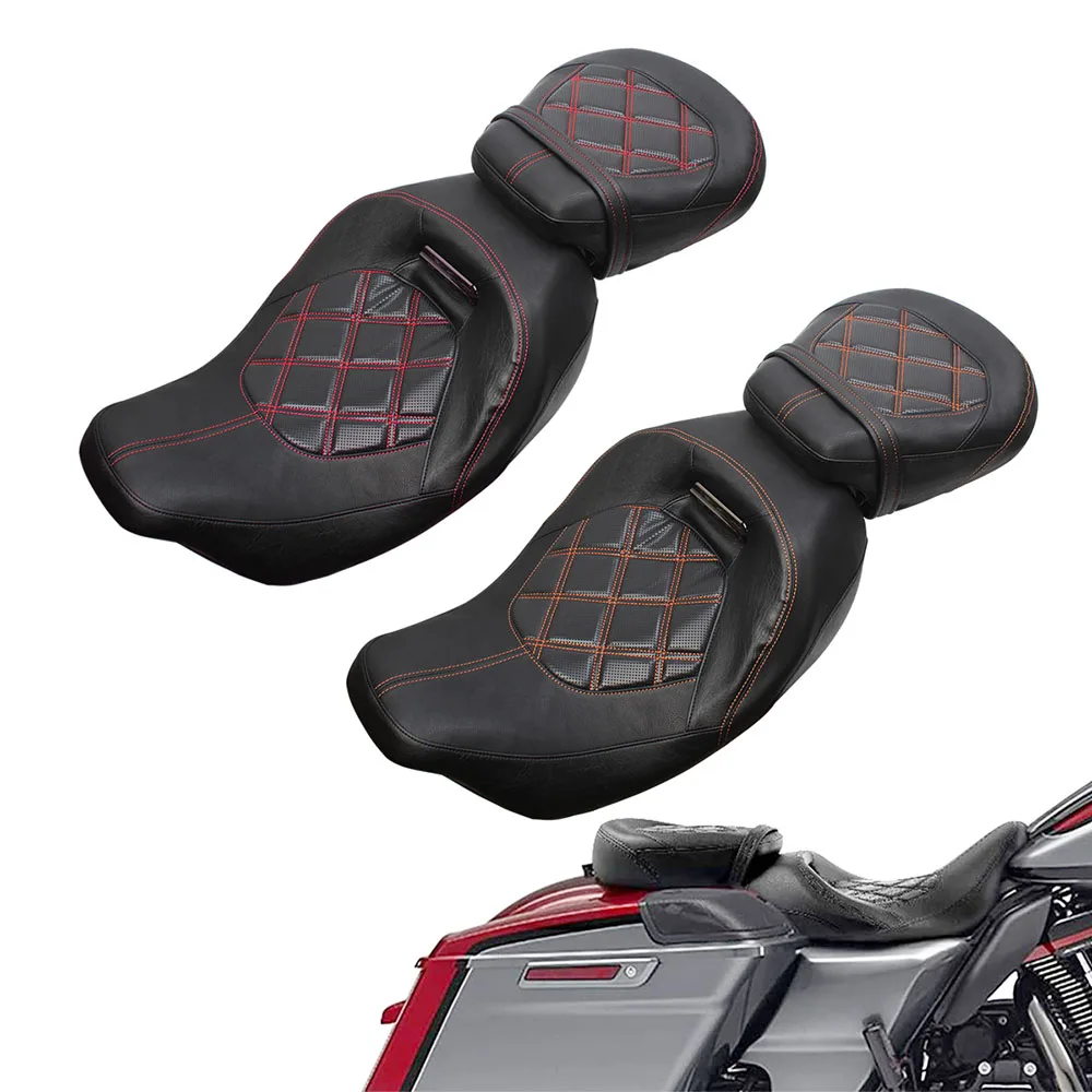 

Двухстороннее переднее и заднее ПАССАЖИРСКОЕ СИДЕНЬЕ для Harley Touring Road King Street Glide Road скользящий Electra Glide CVO 09-20