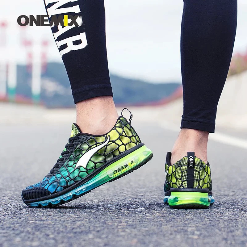 Onemix Men Air Running Shoes Breathable Mesh Marathon Man Sneakers Lightweight Breathable Outdoor Jogging Training Sport Shoes
