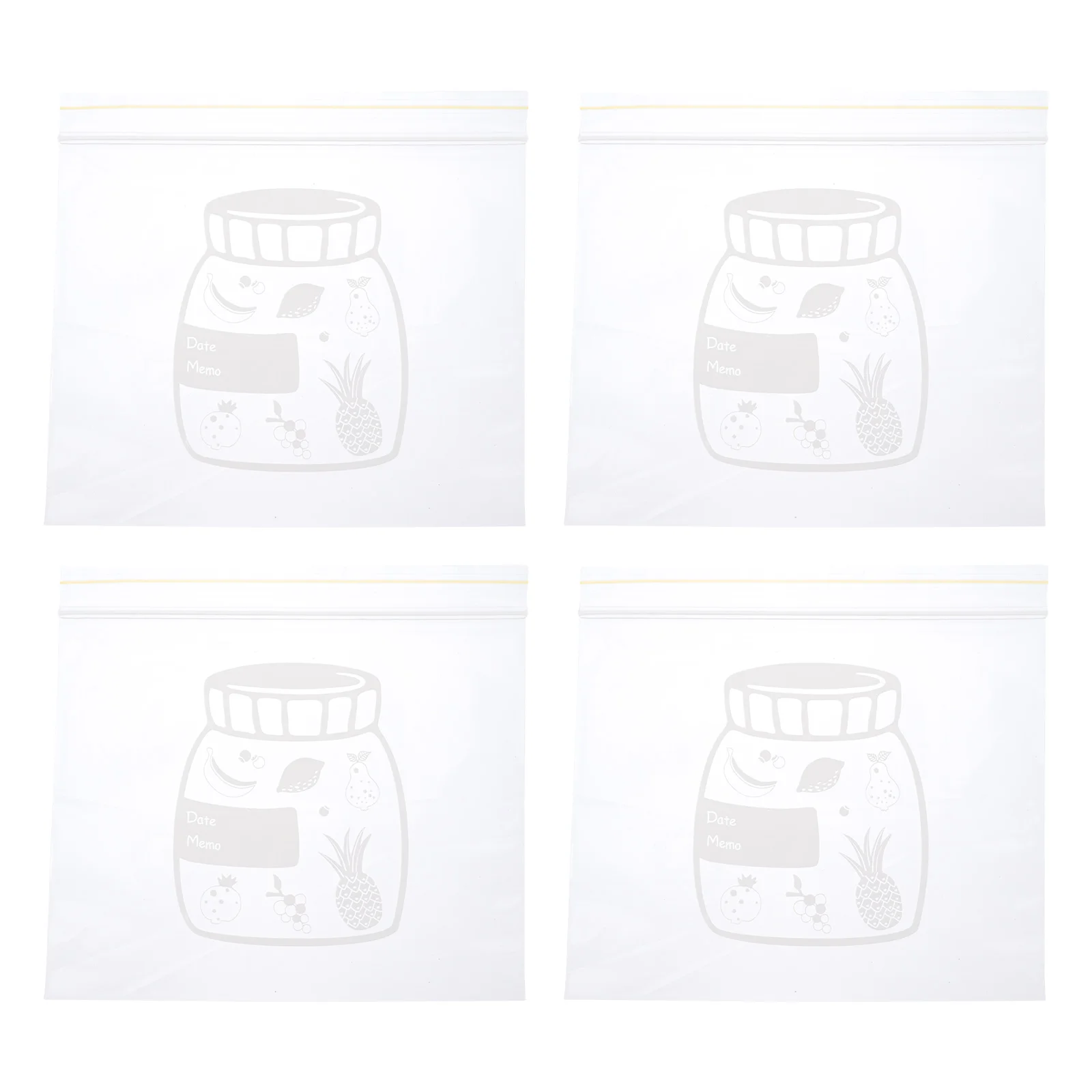 

20pcs Transparent Fresh Bag Sealed Storage Bags Fresh Preservation Food Pouch
