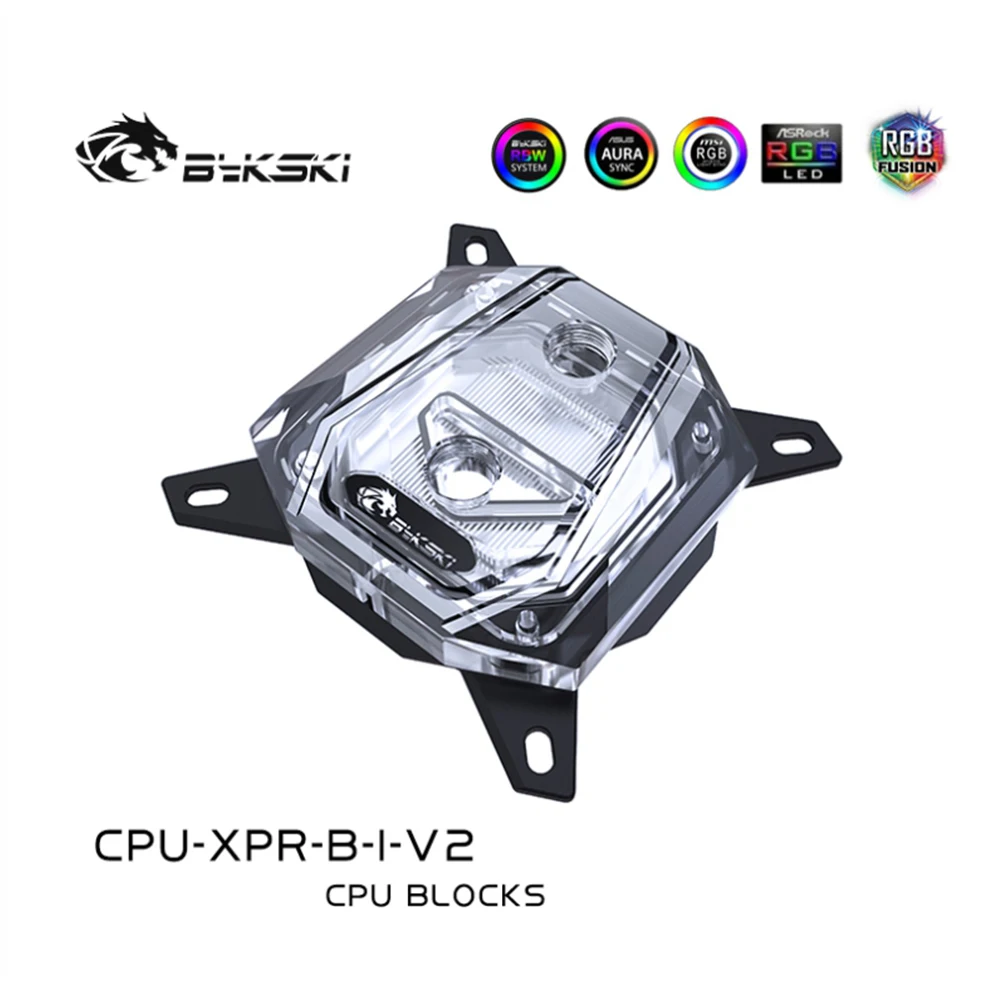 Bykski прозрачная Процессор воды блок для INTEL LGA 1366/1156/1155/1151/1150/2011/2066 кулер RGB 12В/5В Медь