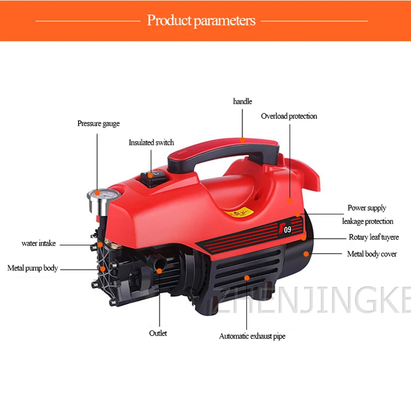 Электрическая Мойка высокого давления для автомобилей портативная