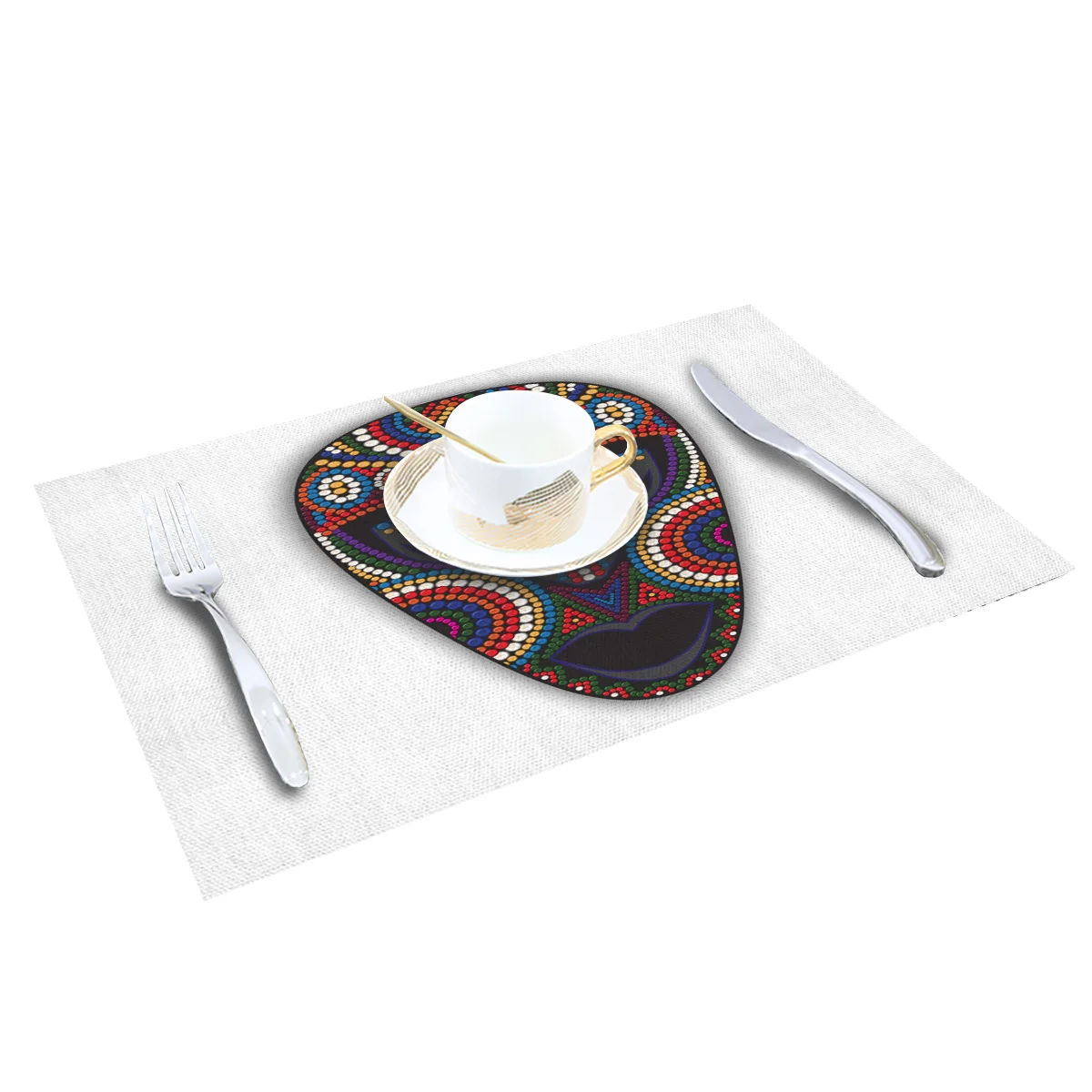 Набор 4/6 столовых приборов для обеденного стола маски индейцев африканских