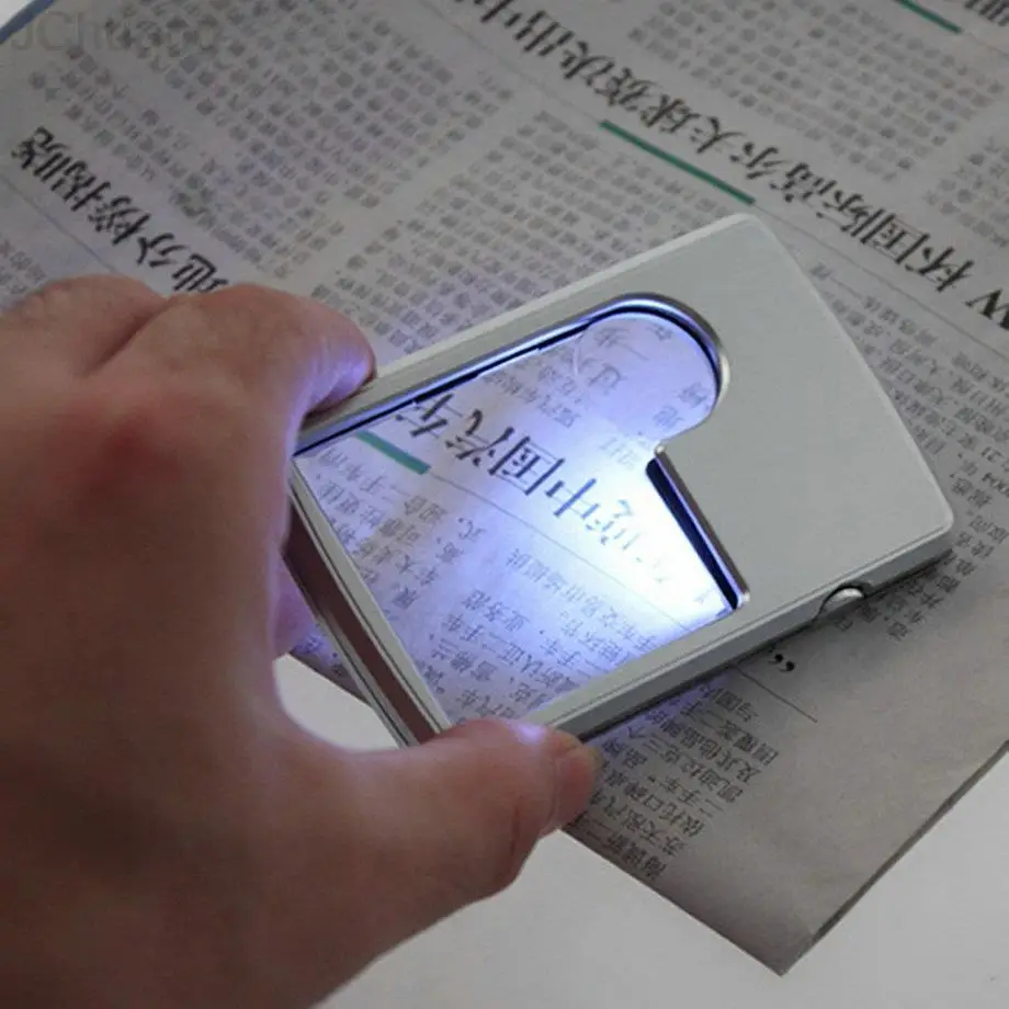 

1pcs Card Type Magnifiers Glass Lupa Magnifier Eyewear de Aumento luneta para Rifle With Led Lights Watch Repair Tools Lupe