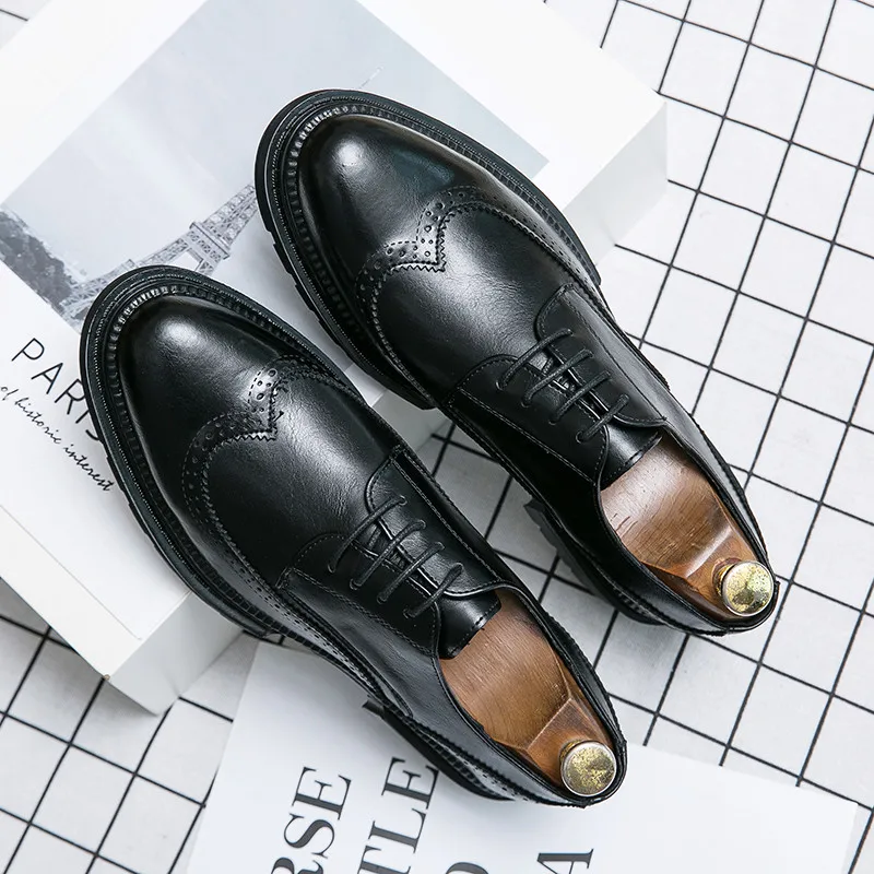 

Male Shoe Gentleman Italian Leather Shoes Men's Casual For Men Office Business Trend Oxford Luxurious High Quality British Style