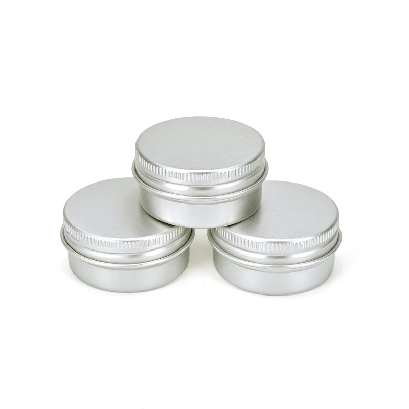 10 шт. 20 г/20 мл серебряная алюминиевая круглая банка для косметики крема