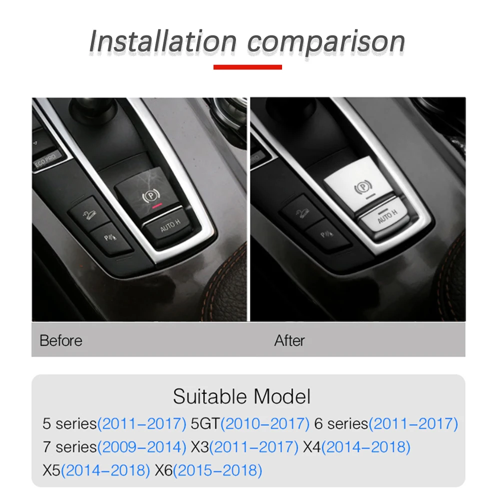 Автомобильный Стайлинг переключатель стояночного тормоза накладка кнопки P