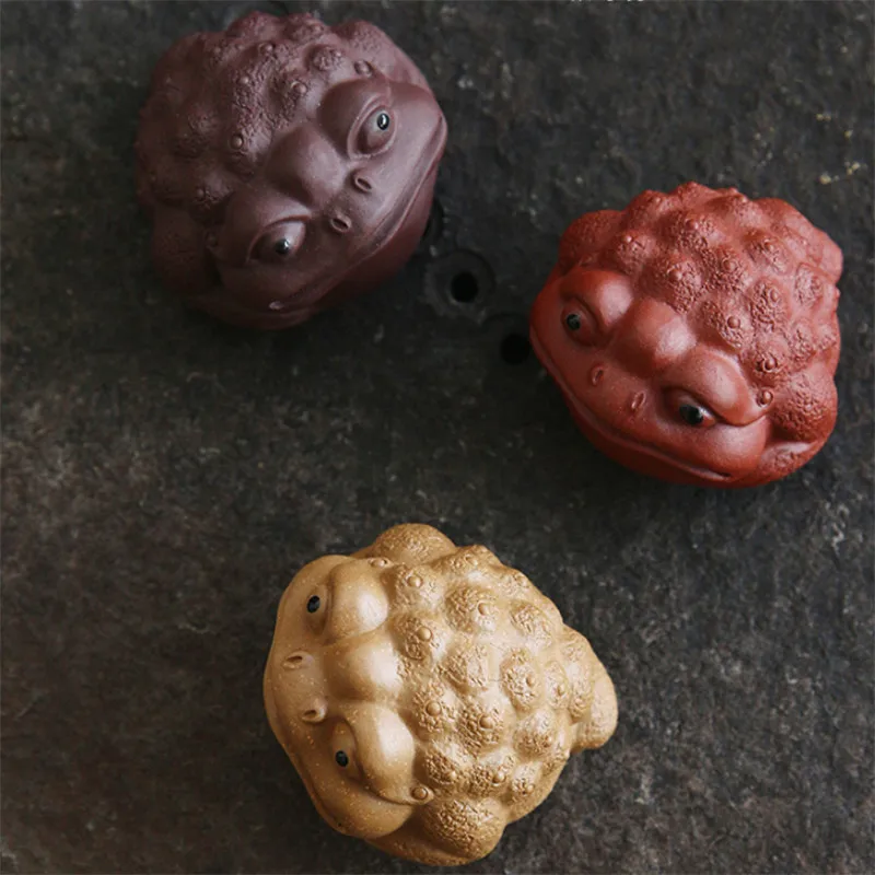 Креативное маленькое Золотистое украшение на жабу Исин фиолетовая глина чай