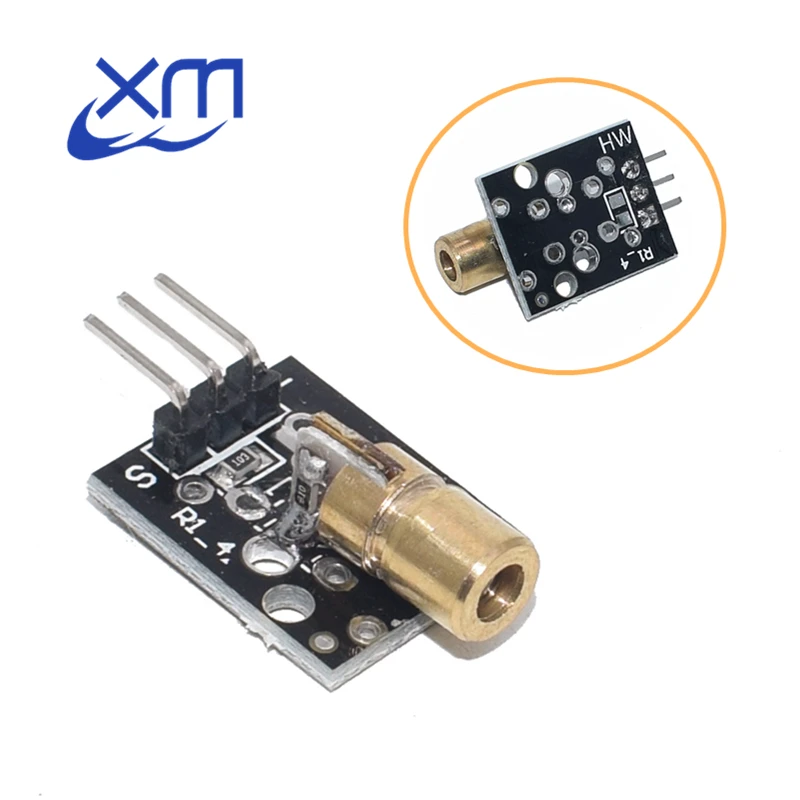 1PCS KY-008 650nm Laser sensor Module 6mm 5V 5mW Red Laser Dot Diode Copper Head for Arduino