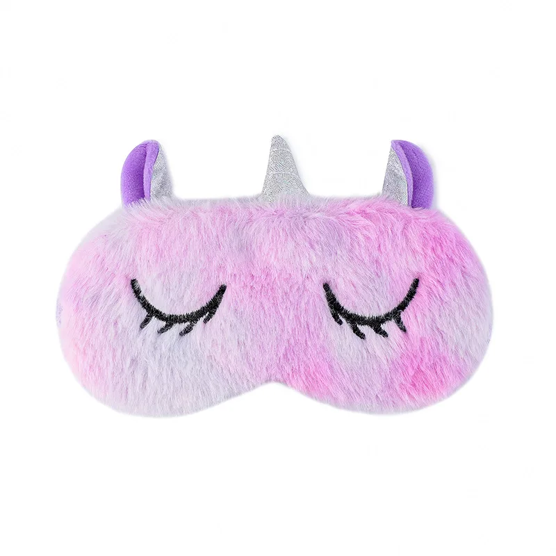 

Kawaii Soft Unicorn Toy Eye Mask Sleeping Mask Plush Eye Shade Cover 3D Cartoon Eyeshade Relax Mask For Travel Toy Party Gifts