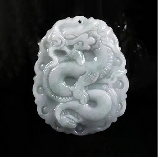 Натуральный изумруд из Мьянмы подлинный Дракон жадеита ожерелье с кулоном для