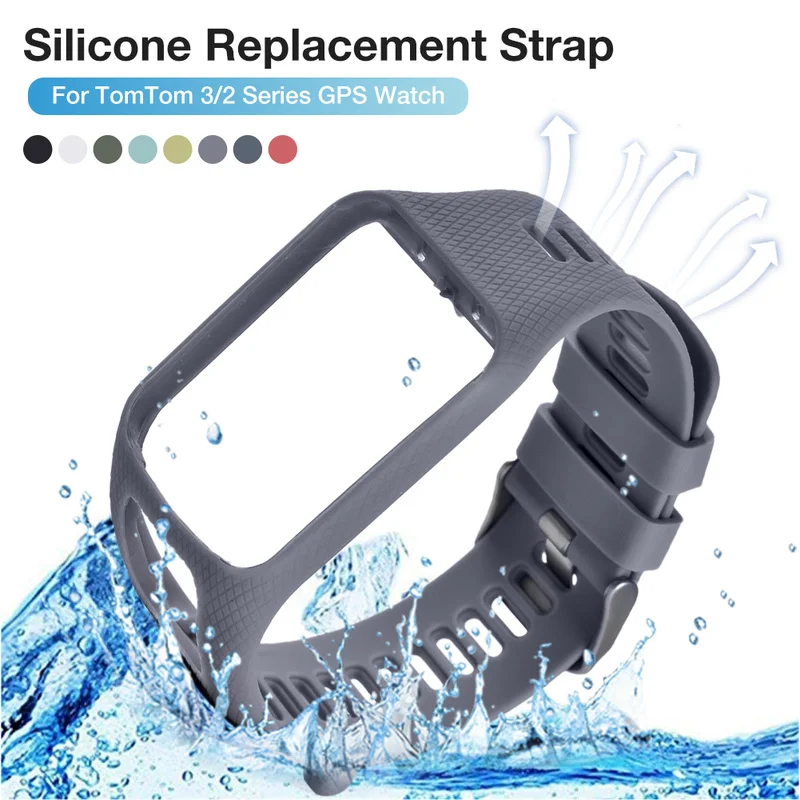 

Replacement Silicone Band Strap for TomTom Runner 2/3 Spark/3 Sport GPS Watch Waterproof Smart Watch Strap Accessories Wristband