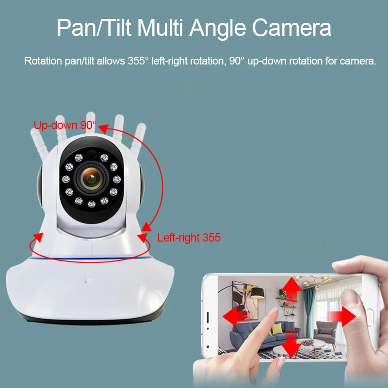yilot wireless ip camera 1080p 2 4g5ghz home security 4x zoom indoor two way audio pan tilt cctv wifi camera baby monitor free global shipping