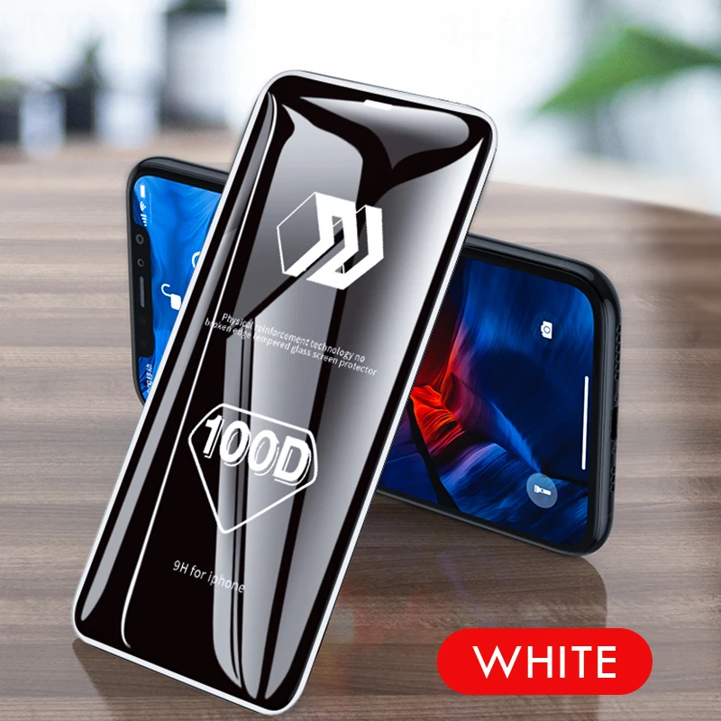 ZNP 100D защита экрана закаленное стекло для iPhone 7 8 6 6s Plus 11 защитное стекло на iPhone X XS 11 Pro Max XR стекло