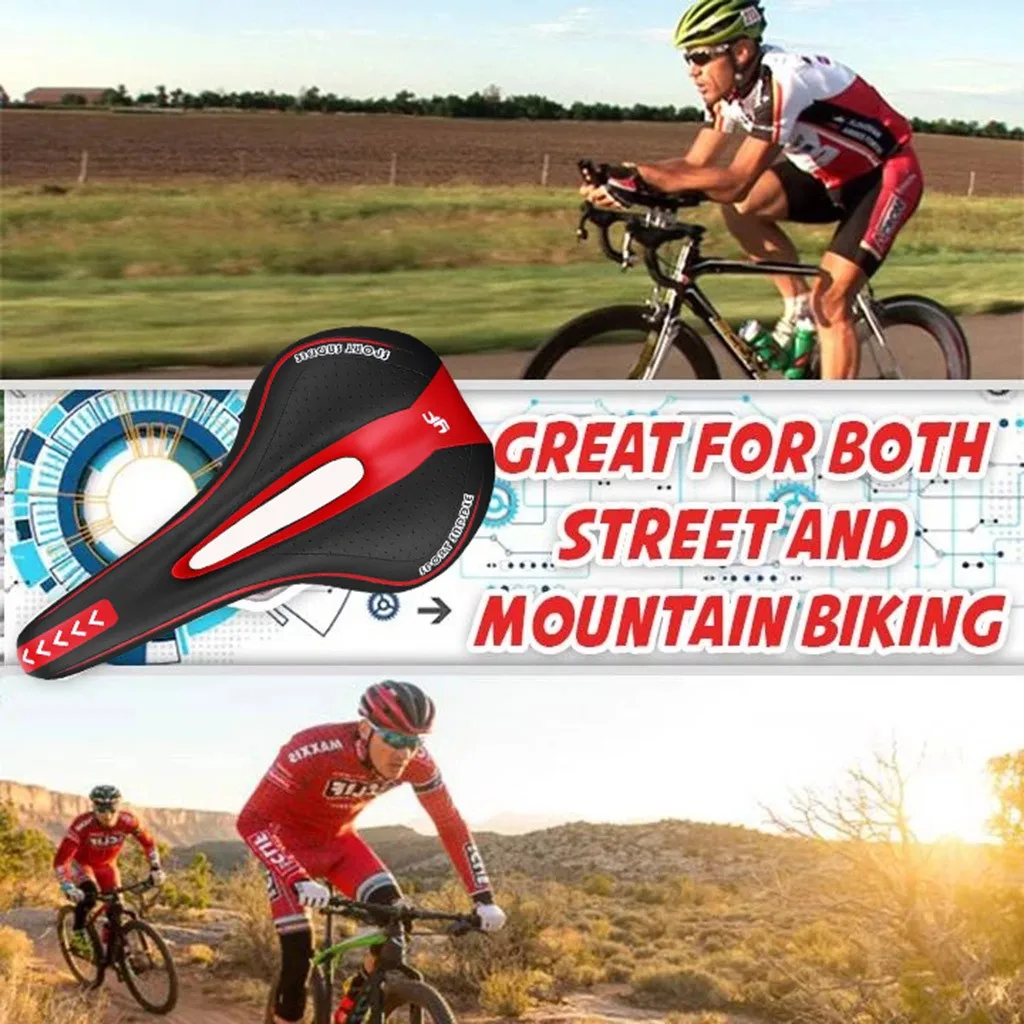 Сиденье для горного гонок дышащее седло велосипеда мягкое утолщенное сиденье