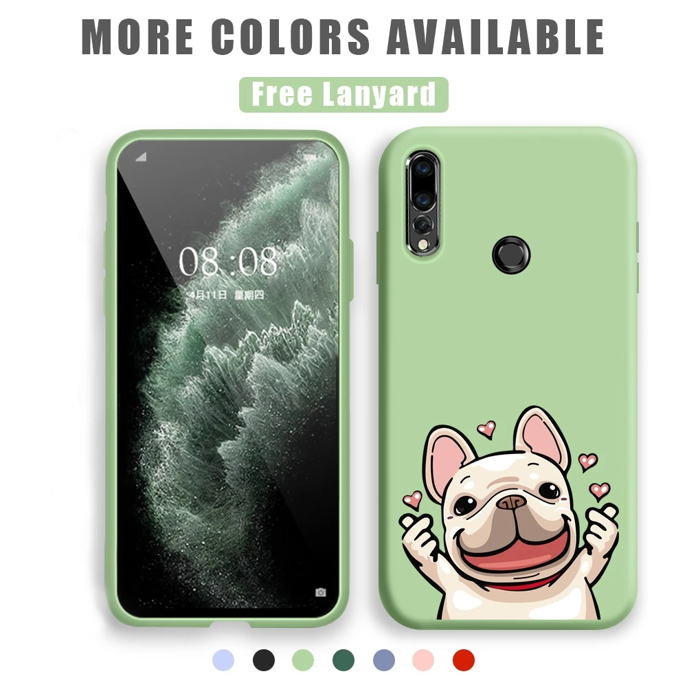 

Liquid Silicone Case For Huawei P20 Pro P20 Lite P30 P40 Lite E P8 Lite P10 P Smart S P Smart Plus Cartoon Soft TPU Coque Capa