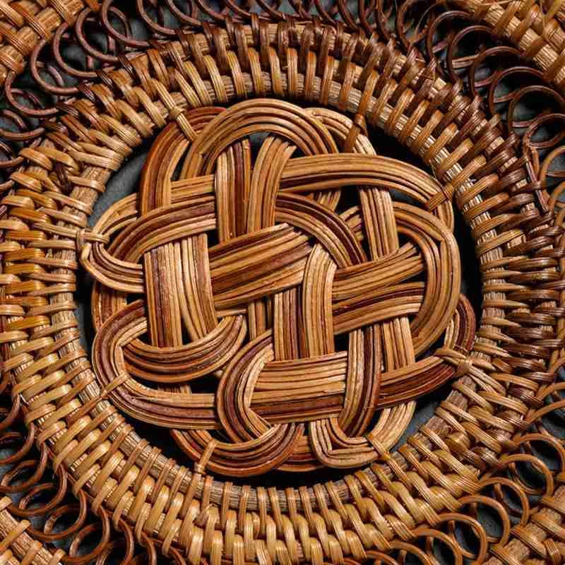 

1pc Handmade Round Rattan Insulated Placemat Coaster Teapot Woven Cup Table Mat Placemats Bowl Durable Mat Kitchen Coaster C7A1