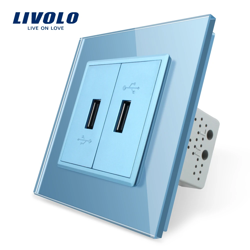 Livolo Роскошный настенный сенсорный датчик переключатель, выключатель света, выключатель питания, Хрустальное стекло, розетка питания, многофункциональные розетки, бесплатный выбор