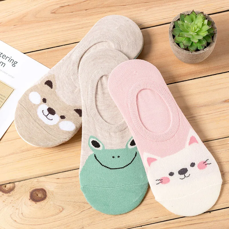 Новинка женские яркие разноцветные короткие носки из 100% хлопка с рисунком