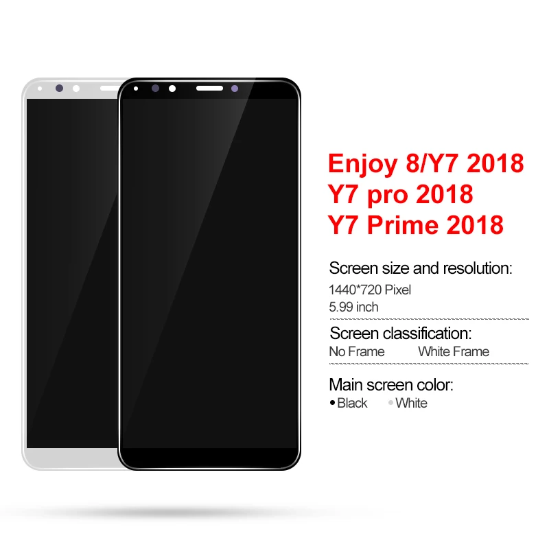 Дисплей 5 99 дюйма для Huawei Y7 Pro 2018 Nova 2 LITE ЖК дисплей с сенсорным экраном дигитайзер