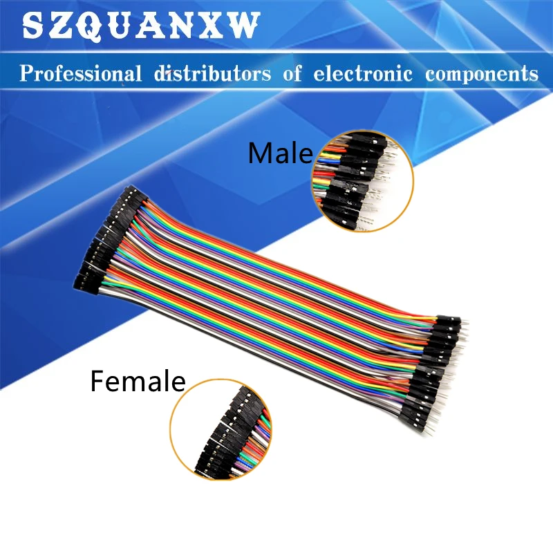 

Jumper Wire 40PCS DuPont Line DuPont Cable Connection male to male+female to female and male to female for Arduino DIY KIT
