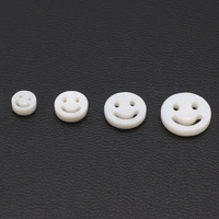 wholesale30pcs natural freshwater shell smiley face beads681012mm bead makingdiy necklace bracelet earring charm jewelry gift