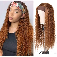 water wave headband wig for afro women super long synthetic hair wig kinky curly ombre glueless wig with head band fashion icon