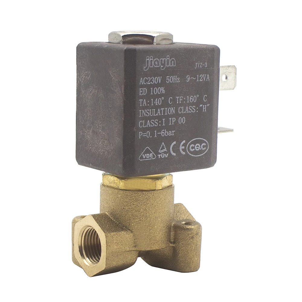 Jiayin 3 мм JYZ 3E нормально закрытый N/C 2/2 способ AC 230V G1/8 'латунная железная Паровая