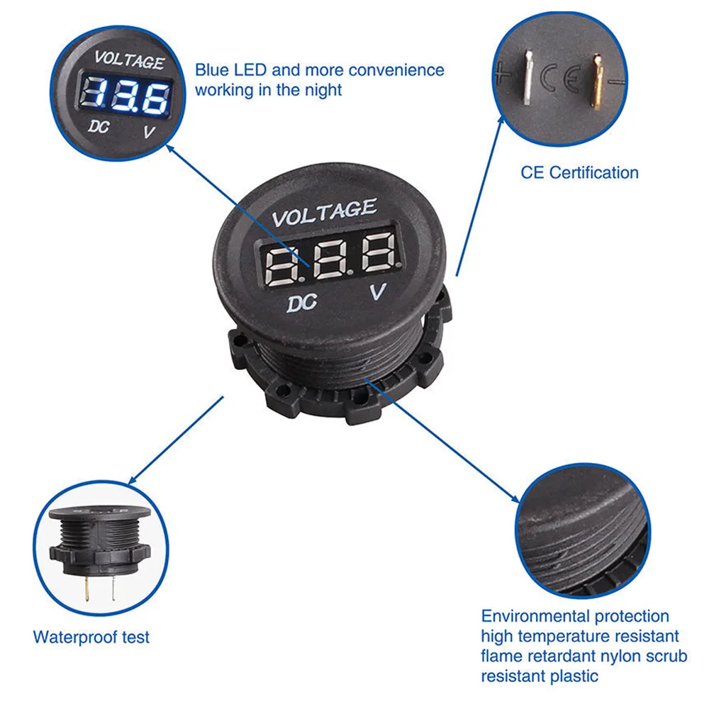 

Black 8 Gang Blue LED Rocker Switch Panel for Car Vehicle Marine Boat RV Waterproof Circuit Breaker Universal