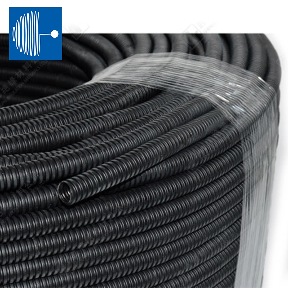 Триумфный кабель прямой пластиковый огнестойкий гофрированный шланг черный