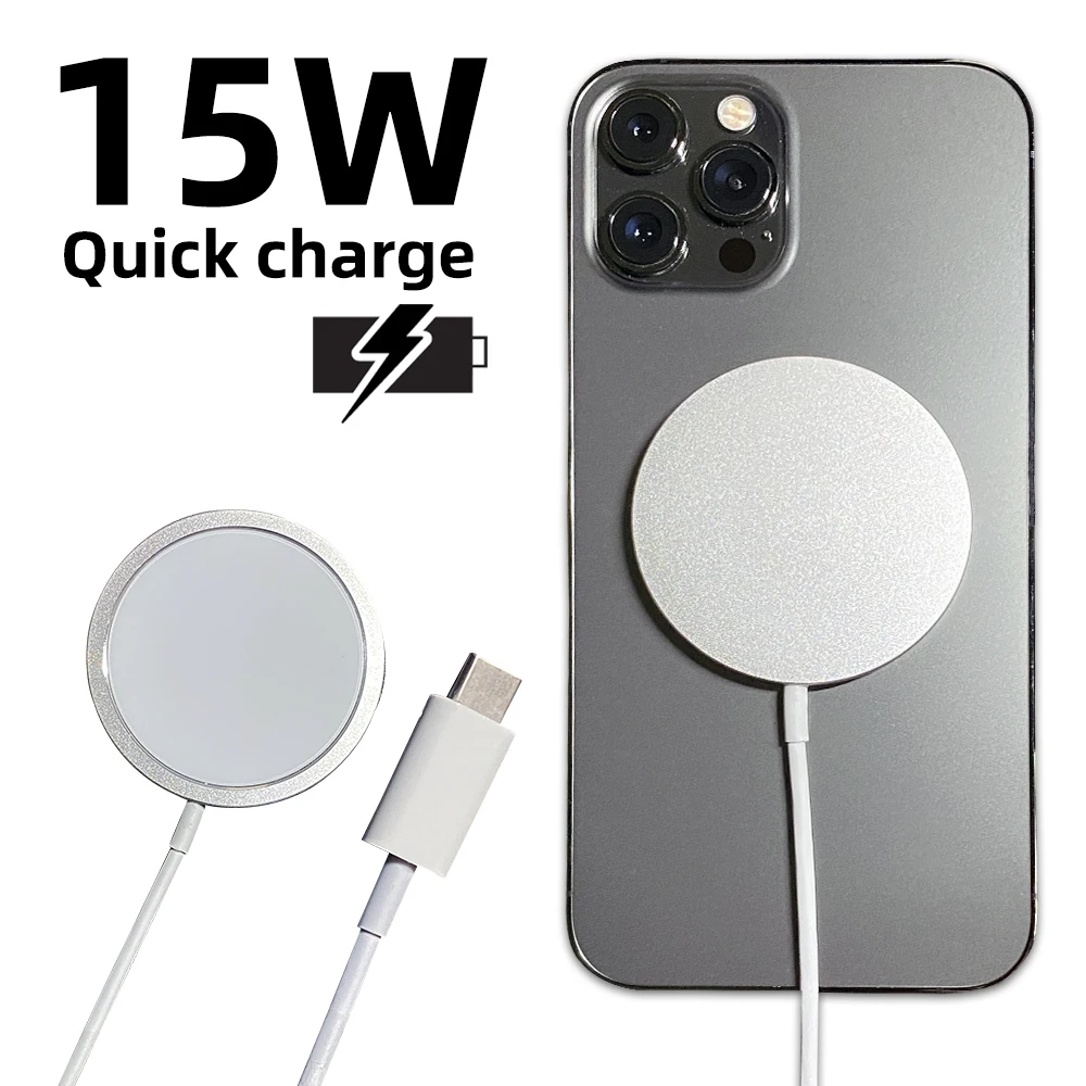 15 Вт магнитное Беспроводное зарядное устройство для iPhone 12 Pro Max Mini Qi быстрое USB Type C
