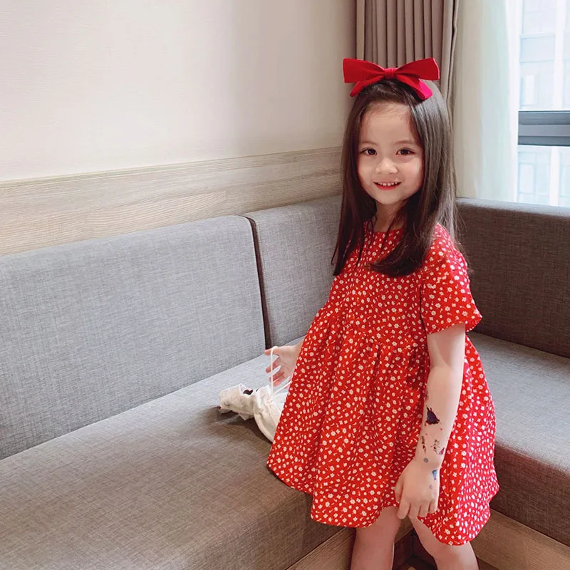 

Girls Summer Dresses New Fashion Flower Backless Clothing Kids Holiday Flora Chiffon Pricess Short Sleeve Children Clothing 1-6Y