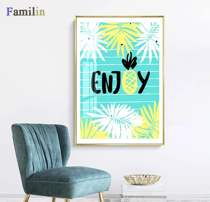 Мятные плакаты с макаронами рамка настенная художественная печать картина