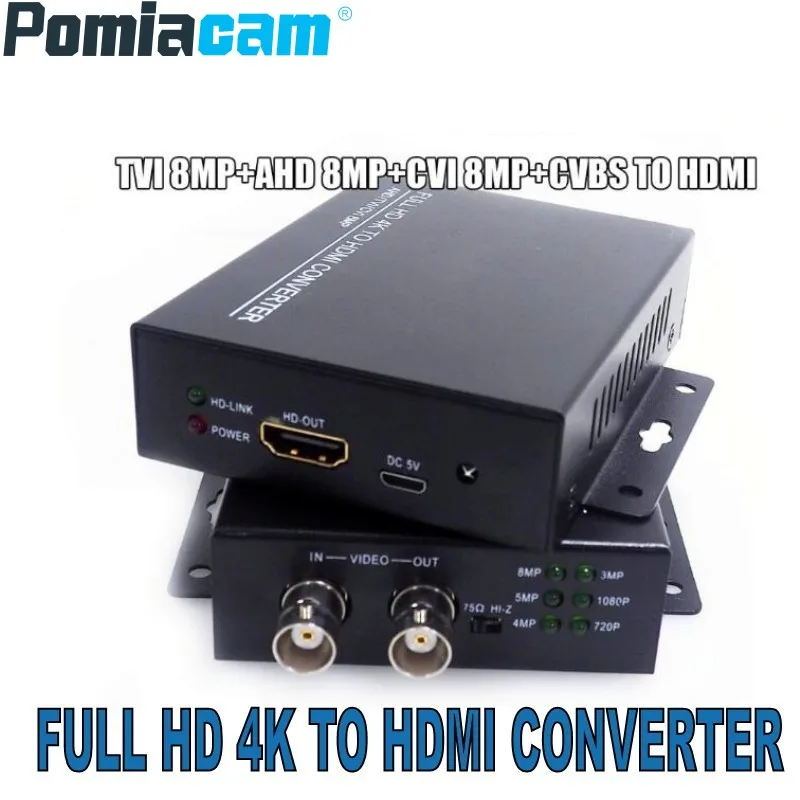 2020 New arrival 4K 720/1080P HDC-ADH 4-in-1 Resolution supports CVI 8MP /TVI 8MP /AHD 8MP+CVBS to HDMI Converter security test