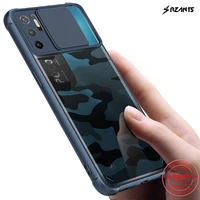 rzants for xiaomi poco m3 m4 pro redmi note 10 5g 4g case hard camouflage lens camera protection hlaf clear cover