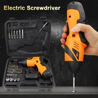 45 in 1 electric screwdriver with light rechargeable cordless power tool with 43pcs screwdriver bits drill bits sockets