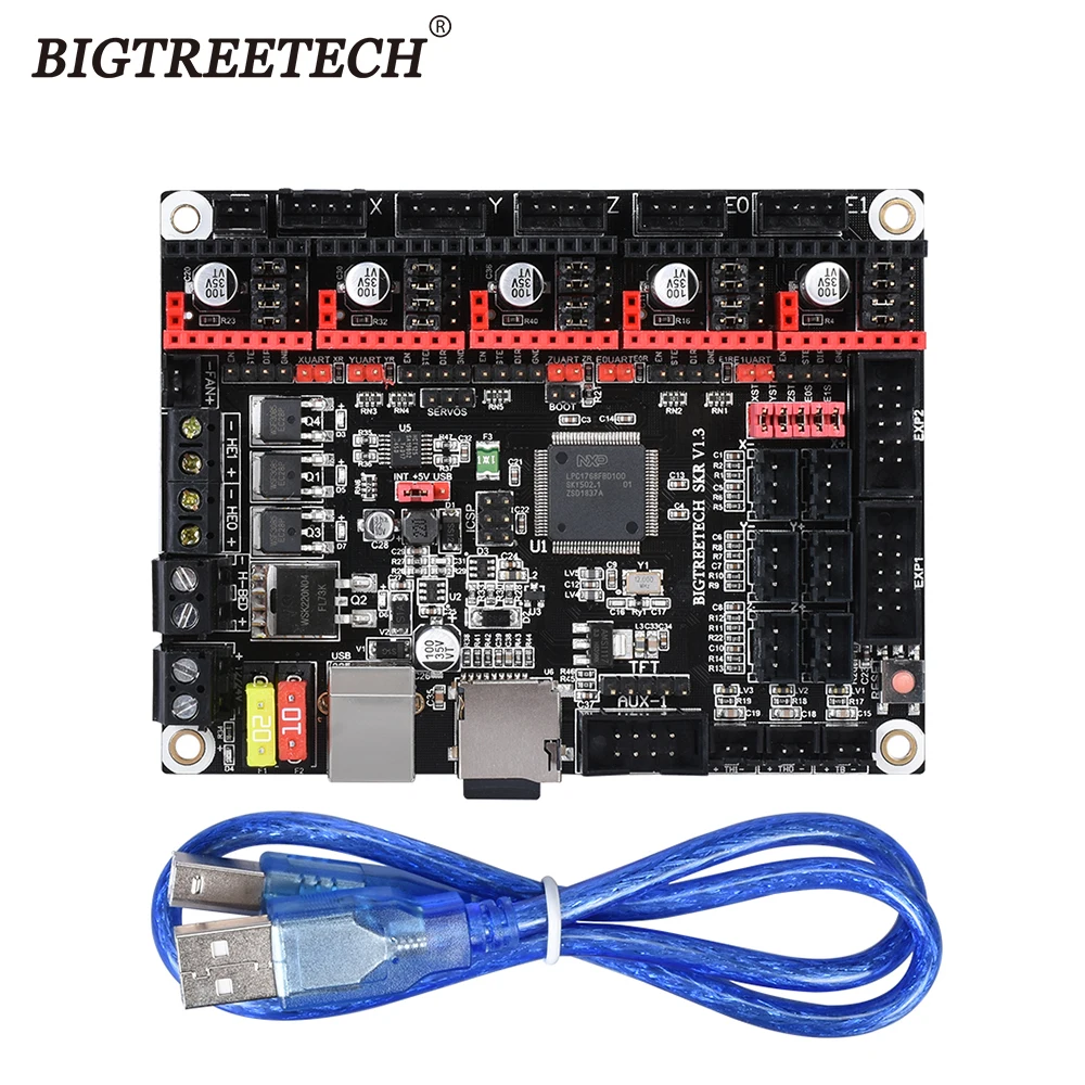 BIGTREETECH SKR V1.3 ARM 32 Bit 3d принтер плата контроллера Smoothieboard с открытым исходным кодом материнская плата как MKS GEN L