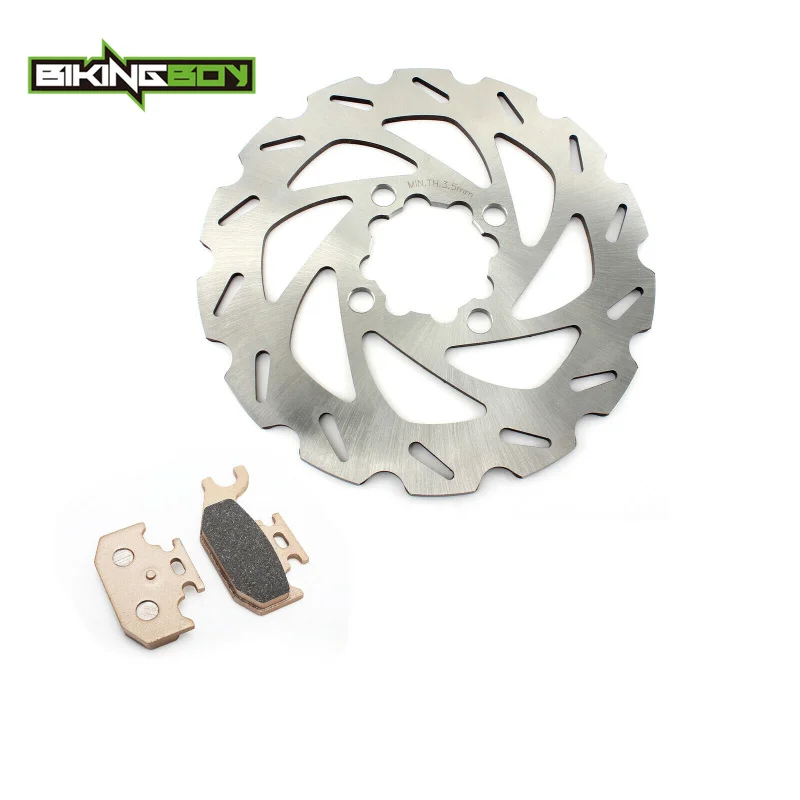 Задний тормозной диск BIKINGBOY для Yamaha Raptor YFM 700 R 06-12 700 RSE 07 08 09 10 11 12 13 14 15, ротор + колодки ATV UTV Quad