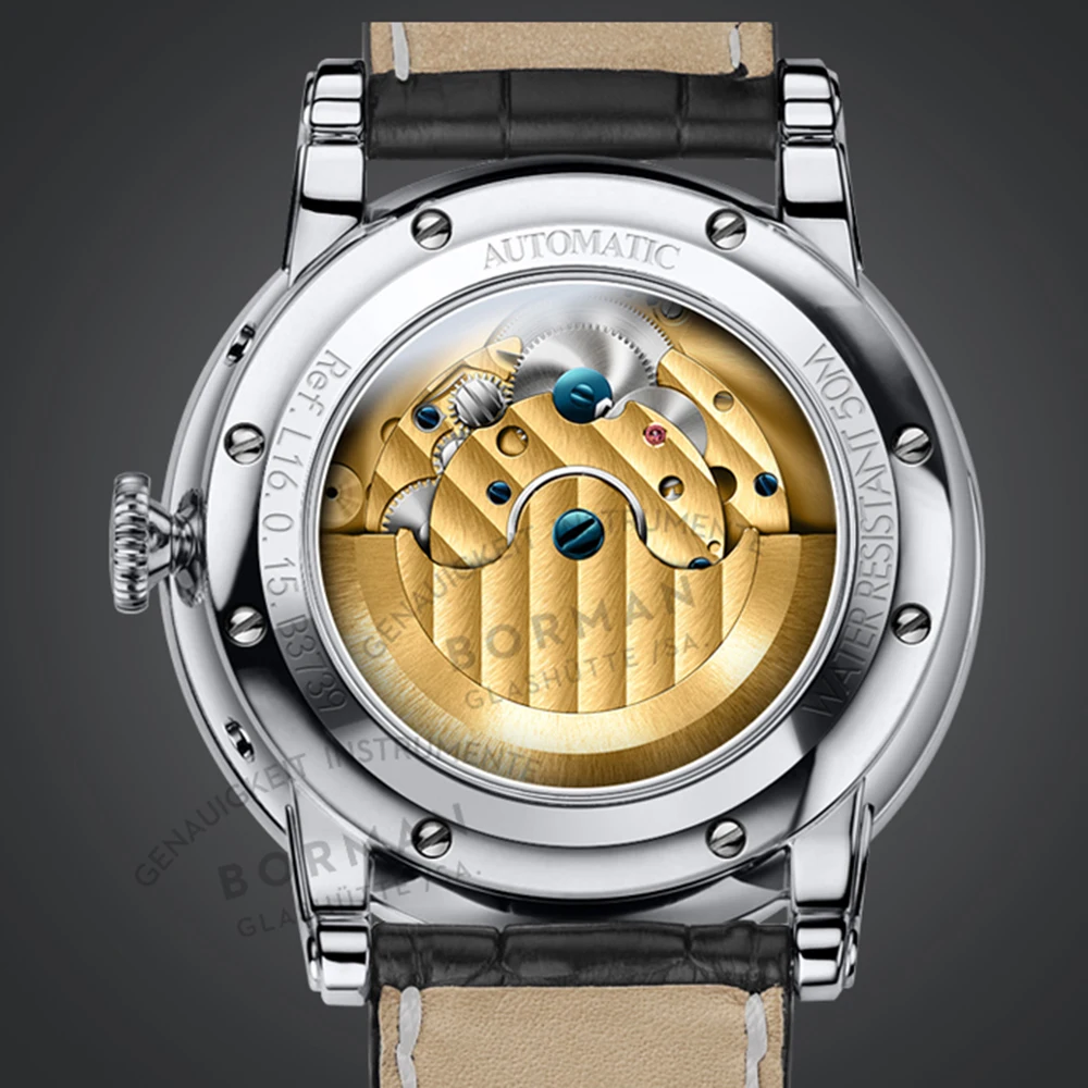 Часы наручные мужские автоматические Роскошные водонепроницаемые деловые